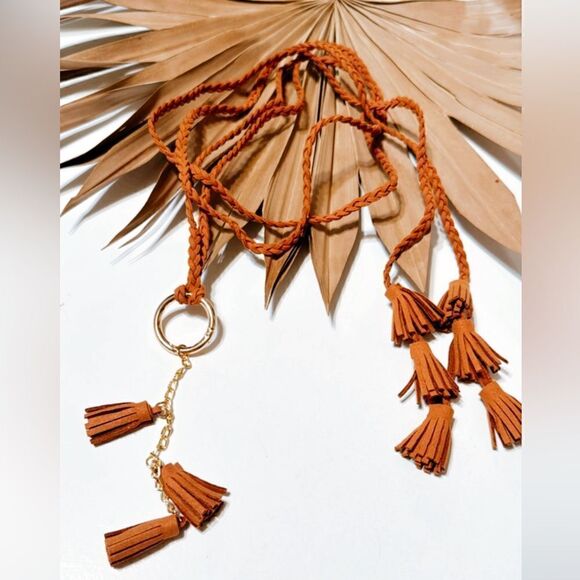 Brown boho belt S750 - Picture 2 of 3